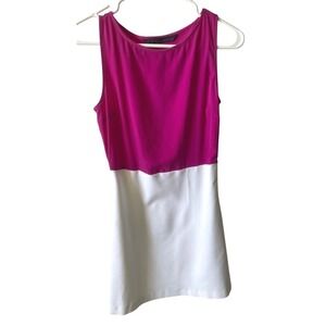 NWT Zara Magenta &‎ White Aline Dress, Small